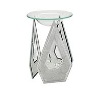 Mirror Art Deco Crystal Sparkle Silver Wax Oil Tealight Burner