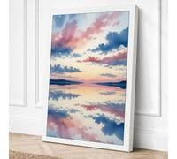 Mirror at Dawn Coastal Canvas Wall Art Print 18x12 Inch (46 x 30 cm)