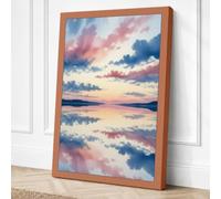 Mirror at Dawn Coastal Canvas Wall Art Print 24x16 Inch (61 x 41 cm)