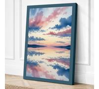 Mirror at Dawn Coastal Canvas Wall Art Print 24x16 Inch (61 x 41 cm)