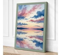 Mirror at Dawn Coastal Canvas Wall Art Print 30x20 Inch (76 x 51 cm)