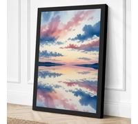 Mirror at Dawn Coastal Canvas Wall Art Print 36x24 Inch (91 x 61 cm)