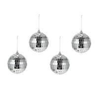 Mirror Ball 4pcs Glass Disco Balls Silver Classic Design