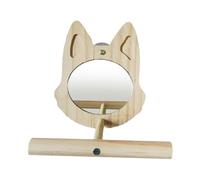 Mirror Bird Perch with Mirror | Shot Standing Pole | Cage Accessories for Parrots to Consume Energy to Conure Cockatiel, Lovebird, Conure, Finch, Budgies