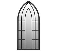 Mirror Black 100 x 45 cm Iron Frame for Indoor Wall Mounting Living Room Bedroom Hallway Hallway Bathroom Mirror Decorative Wall Decoration with Robust Frame and Light Reflection