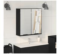 vidaXL Mirror Cabinet Black Oak 64 x 20 x 67 cm Engineered Wood