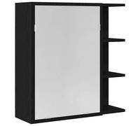 vidaXL Bathroom Mirror Cabinet with Door Black Oak 62.5 x 20.5 x 64 cm