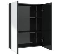 (shining black) vidaXL Bathroom Mirror Cabinet MDF Home Wall Storage Cabinet Multi Colours