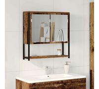 vidaXL Mirror Cabinet Old Wood 60 x 16 x 60 cm Engineered Wood