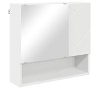 vidaXL Mirror Cabinet with Door White 59 x 17 x 55 cm Engineered Wood
