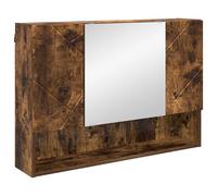 vidaXL Mirror Cabinet with Door White 80 x 17 x 55 cm Engineered Wood