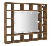 Mirror Cabinet with LED Cosmetic Mirror Cabinet Bedroom Storage Cabinet vidaXL
