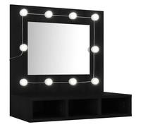 Mirror Cabinet with LED Wall-mounted Mirror Cabinet Storage Cupboard vidaXL