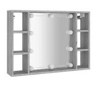 Mirror Cabinet with LED Washroom Storage Cabinet Bathroom Vanity Unit vidaXL