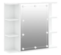Mirror Cabinet with LED Washroom Storage Cabinet Bathroom Vanity Unit vidaXL