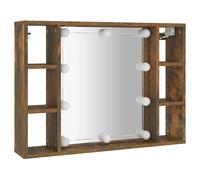 Mirror Cabinet with LED Washroom Storage Cabinet Bathroom Vanity Unit vidaXL