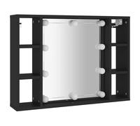 Mirror Cabinet with LED Washroom Storage Cabinet Bathroom Vanity Unit vidaXL