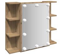 Mirror Cabinet with LED Washroom Storage Cabinet Bathroom Vanity Unit vidaXL
