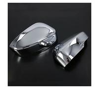 Mirror Cap For Mitsubishi Eclipse For Cross 2017 2018 2019 Car Carbon Fiber Style Rearview Side Mirror Cover Cap Stickers(Silver)