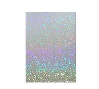 Mirror Card A4 250GSM Smooth Shiny Decorative Paper with Metallic Mirror Glitter Art Cardstock Crafts. (Silver Fragments)