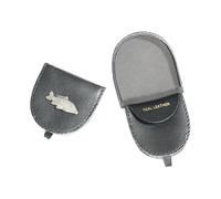 Mirror Carp Black Leather Coin Purse - Compact Wallet with 2 Compartments 240