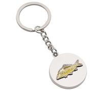 Mirror Carp Fish Fishing Design Personalised Engraved Silver Keyring in a Gift Pouch