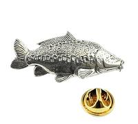 Mirror Carp Fish Pewter Lapel Pin Badge