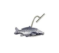 Mirror Carp Fish Tie Pin, Fine English Pewter, fishing