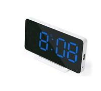 Mirror Clock Large Screen Simple Clock Mirror Features * Large screen display the numbers are clear and the hour * design stylish and beautiful appearance (Blue)