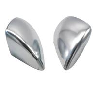 Mirror Cover Cap Compatible With VW For Touareg II 7P 2010 2011 2012 2013 2014 2015 2016 2017 2018 2pcs Silver Chrome Side Mirror Cover Turn Signal Light Housing