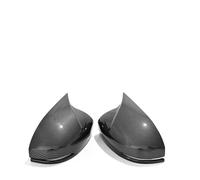 Mirror Cover Caps Fits for Fit For Jazz For Shuttle For City 2014-2018 ABS Rearview Side Mirror Cover Wing Cap Exterior Door Housing Trim Adhesive Sticker(With Light Black)(With Light Carbon)