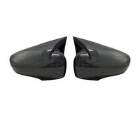Mirror Cover Compatible With Clio MK4 2012-2019 2PCs ABS Plastic Bat Mirror Covers Rearview Mirror Case Cover Glossy Black Car Accessories(Carbon fiber)
