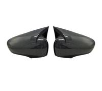 Mirror Cover Compatible With Clio MK4 2012-2019 ABS Plastic Bat Mirror Covers Rearview Mirror Case Cover Glossy Black Car Accessories(Carbon fiber)