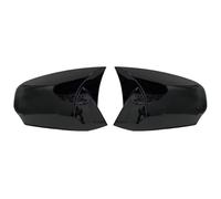 Mirror Cover Compatible With Fluance 2010-2016 Bat Style Abs Plastic 2 Pieces Mirror Covers Caps RearView Case Gloss Black(Gloss black)