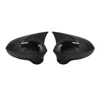 Mirror Cover Compatible With Seat For Leon MK2 2009 2010 2011 2012 2 Pieces ABS Plastic Bat Style Mirror Covers Caps RearView Case Cover(Bright black)