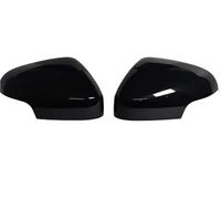 Mirror Cover Replacement Caps For Volvo S40 S80 S80L C30 C70 Car Side RearView Trims Glossy Black Carbon Fiber Look Car Wing Mirror Covers(Balck)