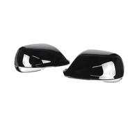 Mirror Cover Replacement For Q5 SQ5 2008-2017 8R Q7 4L 10-15 Without Lane Assist 2x Carbon Fiber Style/Black Side Mirror Cover Caps Shell(1 pair black)