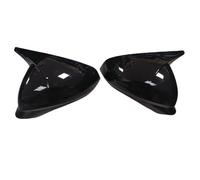 Mirror Covers Cap For Seat For Leon For Cupra For Formentor 2020-2024 Rearview Side Mirror Cover Wing Cap Exterior Door Rear View Case Carbon Door Mirror Cover Cap(Gloss Black)