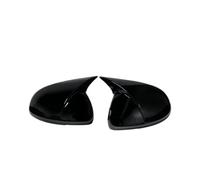 Mirror Covers Caps For Volkswagen Tiguan MK1 2009-2016 Car Rearview Mirror Covers Accessory Ox Horn Rear View Mirror Cover Trim(Bright black)