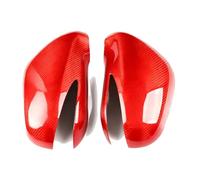 Mirror Covers LHD For Lexus IS ES 2008-2012 Car Sicker Carbon Fiber Rearview Side Mirror Cover Wing Cap Exterior Rear View Case Trim(Carbon Red LHD)