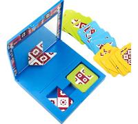 Mirror Cube Brain Puzzle - Chrome Reflective Puzzle Toy, Pp Spatial Logic Educational Game, 14.5x14.5x2cm Portable Handheld Challenge Compact | Road Trip Gift Classroom For School Boys Girls To