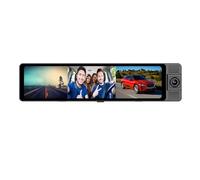 Mirror Dash Cam, 3 Channel Front Rear View Mirror Camera with HD Night, 3 Display Modes, 24 Hours Parking Monitoring, 180 Degree Wide Angle, Dash Cam Front and Rear for Car