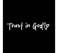 Mirror Decal - Trust in God Rearview Sticker for Cars, Stylish Car Accessories Window Decal, 2 pcs (White)
