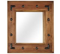 Mirror Decorative Makeup Vanity Hall Bathroom Mirror Solid Acacia Wood vidaXL