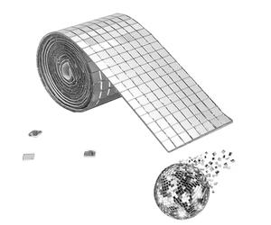 Mirror Disc Effect Tiles - Reflective Decorative Mosaic Set | Waterproof Wall Decor for Bathroom, Kitchen, Ceiling, Study, Living Room, Events and Modern Environments