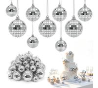 Mirror Disco Ball, 30Pcs Sliver Glitter Ball, 3 Sizes Reflective Mirro