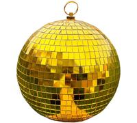 Mirror Disco Ball for Party Decoration Christmas Tree Xmas Ornaments Wedding Birthday Reflective (Gold 25CM)