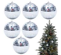 Mirror Disco Ball Hangings - Reflective Mini Disco Ball Decorations | Silver Hanging Disco Balls in Different Sizes for, Christmas, and Halloween, Stage Lighting and Home Decor