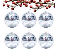 Mirror Disco Ball Hangings - Reflective Mini Disco Ball Decorations | Silver Hanging Disco Balls in Different Sizes for, Christmas, and Halloween, Stage Lighting and Home Decor