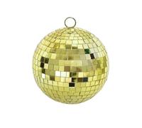Mirror Disco Ball Silver/Gold/Red Glass Mirror Disco Ball Decorative Party Wedding Cake Decor Club Stage Lighting Effect for Wedding Banquet & Home Party(Gold)